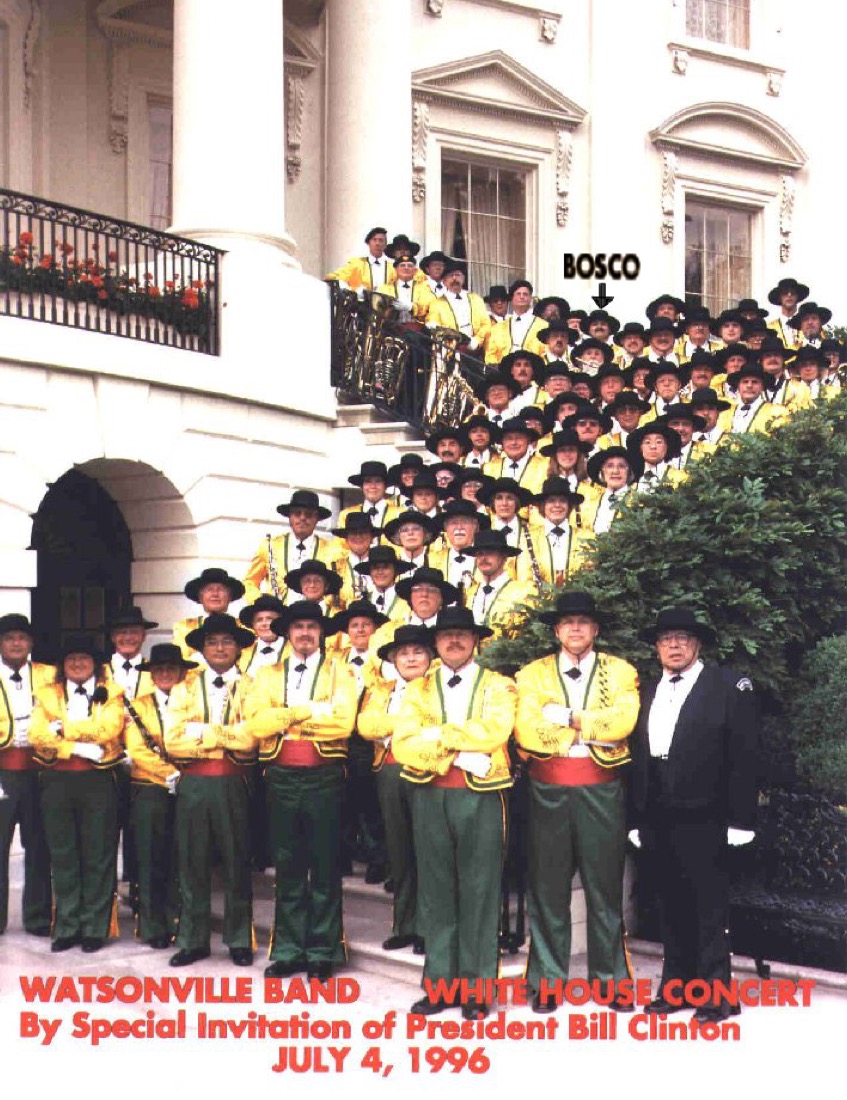 The Watsonville Band on the White House steps, July 4, 1996
