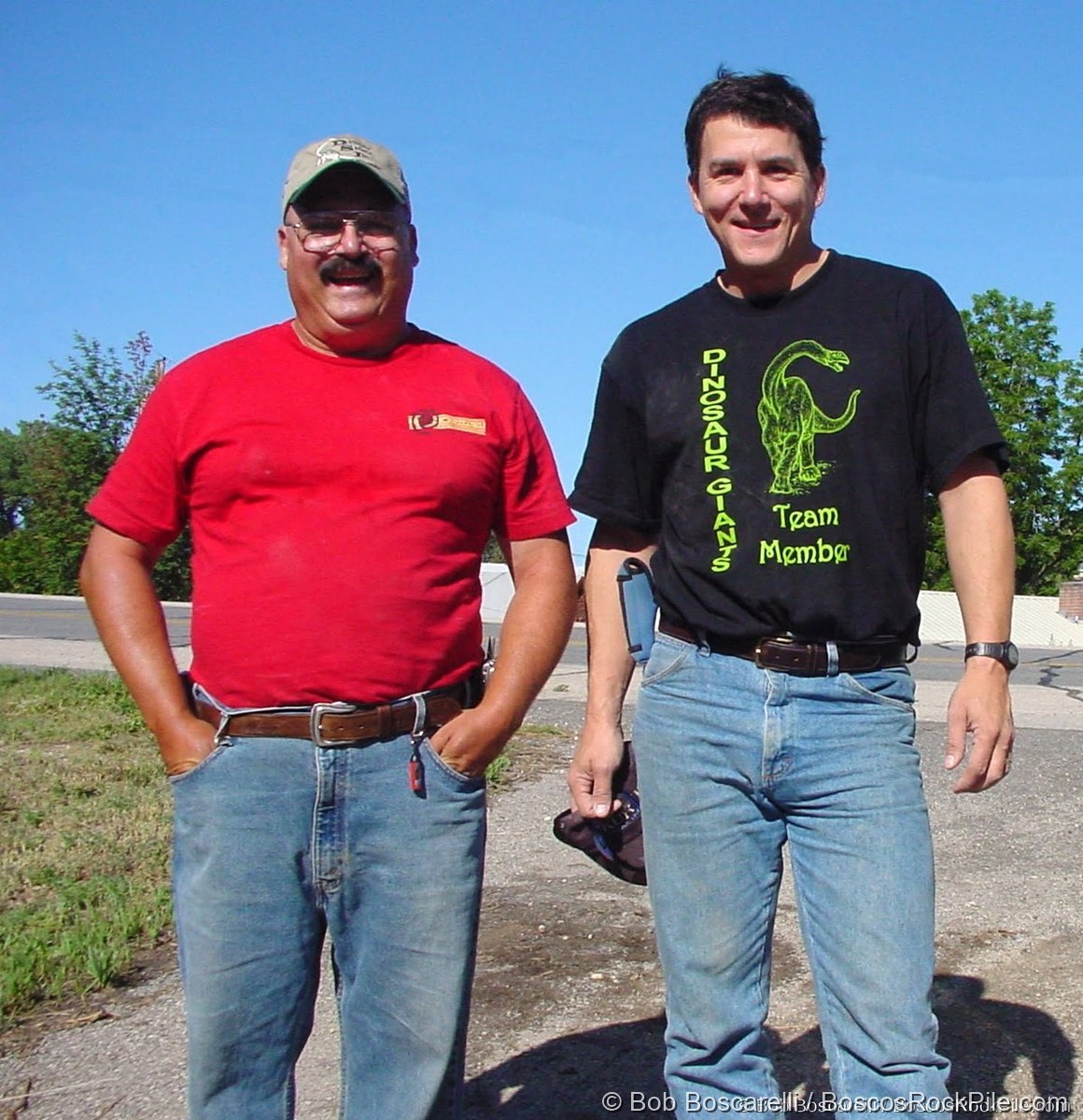 Bob Boscarelli with paleontologist Paul Sereno at the Sophie Stegosaurus excavation, Shell Wyoming 2007