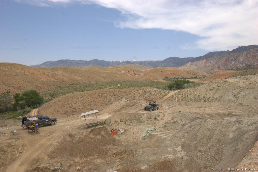 Shell Wyoming valley panorama with dig camp