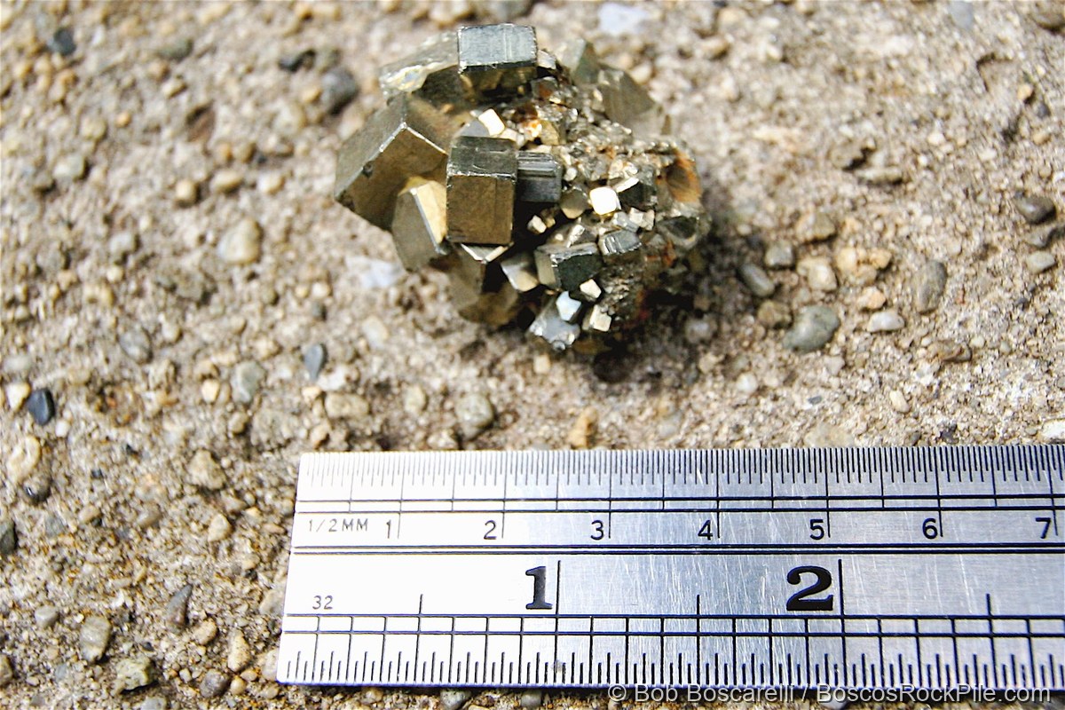 Pyrite cubic crystals